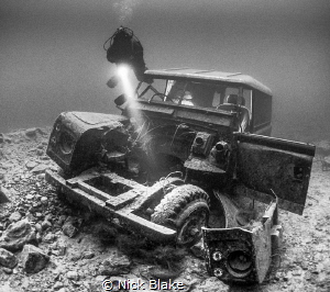 Landrover wreck, National Dive Centre, Chepstow by Nick Blake 
